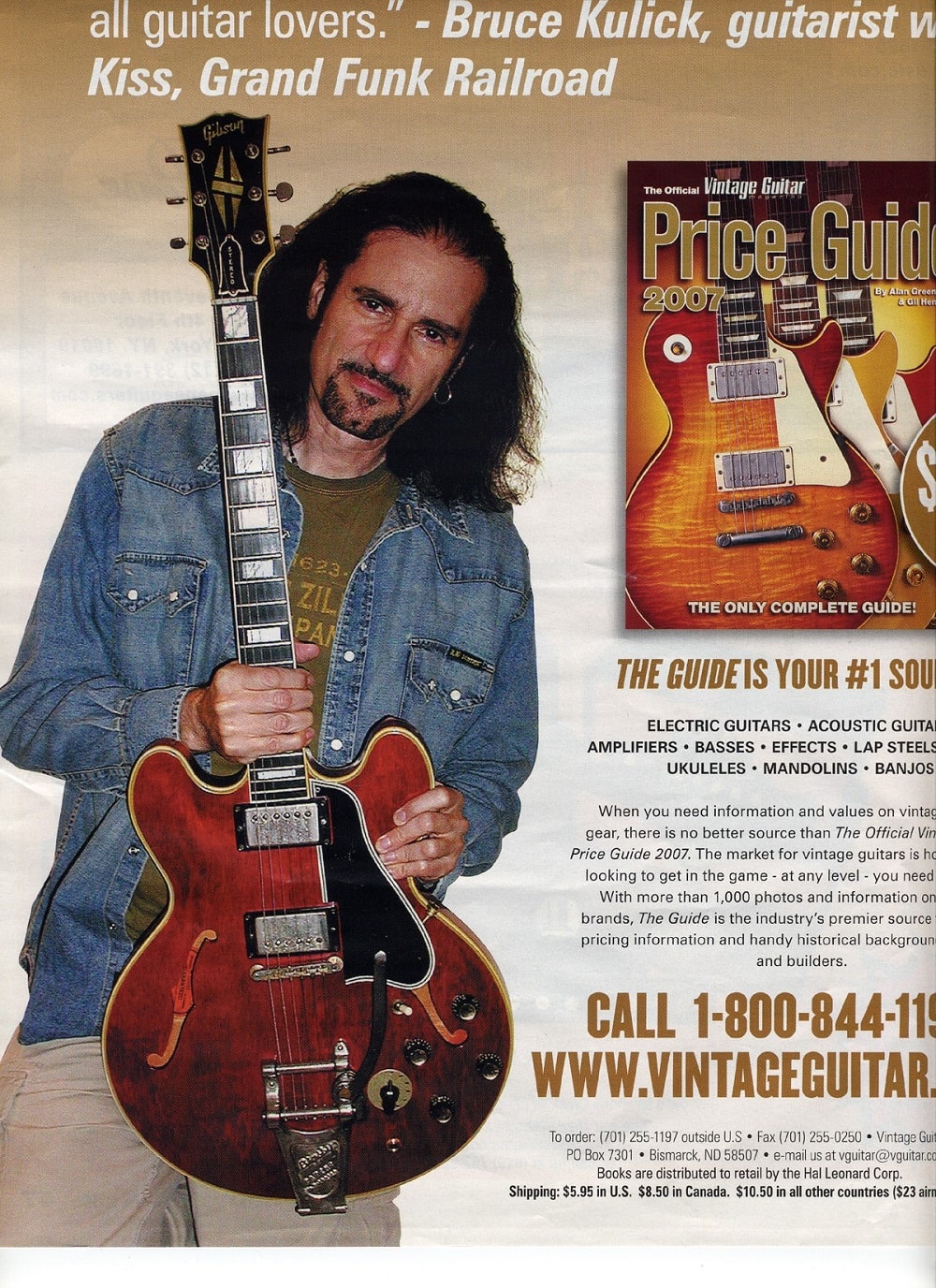 Bruce Kulick with his 1960 ES355 in cherry red
